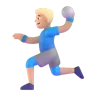 Man Playing Handball: Medium-Light Skin Tone Emoji 🤾🏼‍♂️ image - Microsoft 3D Fluent style