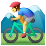 Man Mountain Biking Emoji 🚵‍♂️ image - Samsung style