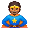 Superhero: Medium-Dark Skin Tone Emoji 🦸🏾 image - Samsung style