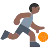 Person Bouncing Ball: Medium-Dark Skin Tone Emoji ⛹🏾 image - Tossface style