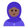 Woman With Headscarf: Medium-Dark Skin Tone Emoji 🧕🏾 image - Tossface style