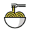 Spaghetti Emoji 🍝 image - OpenMoji style