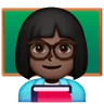 Woman Teacher: Dark Skin Tone Emoji 👩🏿‍🏫 image - Samsung style