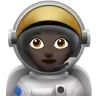 Woman Astronaut: Dark Skin Tone Emoji 👩🏿‍🚀 image - Apple style