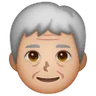 Older Person: Medium-Light Skin Tone Emoji 🧓🏼 image - Samsung style