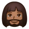 Woman: Medium-Dark Skin Tone, Beard Emoji 🧔🏾‍♀️ image - Samsung style