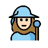 Woman Mage: Light Skin Tone Emoji 🧙🏻‍♀️ image - OpenMoji style