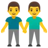 Emoji Due uomini che si tengono per mano 👬 image - Google Noto Color style