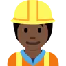 Construction Worker: Dark Skin Tone Emoji 👷🏿 image - Twitter / X (Twemoji) style
