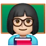 Woman Teacher: Light Skin Tone Emoji 👩🏻‍🏫 image - Samsung style
