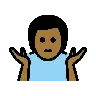Man Shrugging: Medium-Dark Skin Tone Emoji 🤷🏾‍♂️ image - OpenMoji style