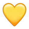 Yellow Heart Emoji 💛 image - Telegram style