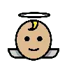 Baby Angel: Medium-Light Skin Tone Emoji 👼🏼 image - OpenMoji style