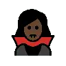 Woman Vampire: Dark Skin Tone Emoji 🧛🏿‍♀️ image - OpenMoji style