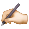 Writing Hand: Light Skin Tone Emoji ✍🏻 image - Samsung style