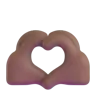 Heart Hands: Medium-Dark Skin Tone Emoji 🫶🏾 image - Microsoft 3D Fluent style
