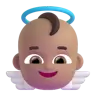 Baby Angel: Medium Skin Tone Emoji 👼🏽 image - Microsoft 3D Fluent style