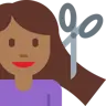 Woman Getting Haircut: Medium-Dark Skin Tone Emoji 💇🏾‍♀️ image - Twitter / X (Twemoji) style
