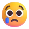 Crying Face Emoji 😢 image - Microsoft 3D Fluent style