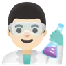 Man Scientist: Light Skin Tone Emoji 👨🏻‍🔬 image - Google Noto Color style