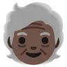 Older Person: Dark Skin Tone Emoji 🧓🏿 image - Google Noto Color style