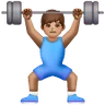 Man Lifting Weights: Medium Skin Tone Emoji 🏋🏽‍♂️ image - Samsung style