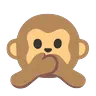 Sprechen Sie keinen bösen Affen Emoji 🙊 image - Google Noto Color Animated style