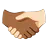 Handshake: Medium-Dark Skin Tone, Light Skin Tone