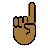 Index Pointing Up: Medium-Dark Skin Tone Emoji ☝🏾 image - OpenMoji style