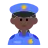 Woman Police Officer: Dark Skin Tone