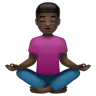 Person In Lotus Position: Dark Skin Tone Emoji 🧘🏿 image - WhatsApp style
