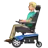 Man In Motorized Wheelchair: Medium-Light Skin Tone