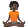 Person In Lotus Position: Dark Skin Tone Emoji 🧘🏿 image - Google Noto Color style