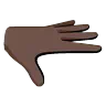 Palm Down Hand: Dark Skin Tone Emoji 🫳🏿 image - Google Noto Color Animated style