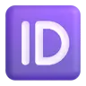 Emoji Id quadrato 🆔 image - Microsoft 3D Fluent style