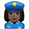 Woman Police Officer: Dark Skin Tone Emoji 👮🏿‍♀️ image - Samsung style