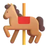 Carousel Horse Emoji 🎠 image - Microsoft 3D Fluent style