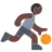 Person Bouncing Ball: Dark Skin Tone