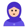 Woman With Headscarf: Light Skin Tone Emoji 🧕🏻 image - Tossface style