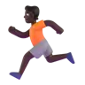 Person Running: Dark Skin Tone Emoji 🏃🏿 image - Microsoft 3D Fluent style