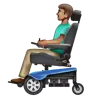 Man In Motorized Wheelchair: Medium Skin Tone Emoji 👨🏽‍🦼 image - WhatsApp style