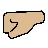 Left-Facing Fist: Medium-Light Skin Tone