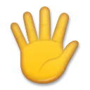 Hand With Fingers Splayed Emoji 🖐 image - LG style