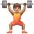 Person Lifting Weights: Medium Skin Tone