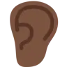 Ear: Dark Skin Tone Emoji 👂🏿 image - Twitter / X (Twemoji) style