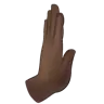 Rightwards Pushing Hand: Dark Skin Tone Emoji 🫸🏿 image - WhatsApp style