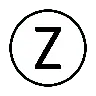 Региональный индикатор Z 🇿 image - OpenMoji style