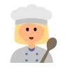Woman Cook: Medium-Light Skin Tone Emoji 👩🏼‍🍳 image - Tossface style