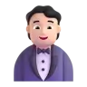 Person In Tuxedo: Light Skin Tone Emoji 🤵🏻 image - Microsoft 3D Fluent style