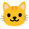 Emoji Faccia di gatto 🐱 image - Google Noto Color style